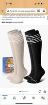 Lalopopo Beige and Black Knee High Compression Socks (T13) - $201.41 MXN