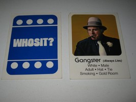 1976 Whosit? Board Game Piece: Gangster blue Character Card - £0.80 GBP