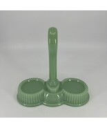 Vintage Jadeite Green Mosser Glass Salt &amp; Pepper Carry Tray Stand Cottag... - $552.15 MXN