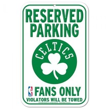 BOSTON CELTICS 11X17 RESERVED PARKING PLASTIC SIGN NEW AND OFFICIALLY LI... - £11.22 GBP