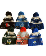 New Era Football-NFL Sideline Cuffed Pom Knit Hat Browns/Colts/Patriots NWT - £12.78 GBP