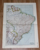 1936 Original Vintage Map Of Brazil Guyana Suriname / Germans / South America - £16.82 GBP