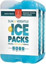 Slim And Long-Lasting Reusable Ice Packs For Lunch Bags And Cooler Bags ... - £28.29 GBP