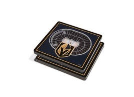 Las Vegas Golden Knights NHL 3D Team Stadium View 2 pc Drink Coaster 4 x 4 - £17.86 GBP