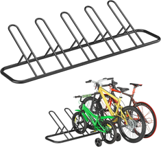 Bike Rack for Garage Indoor Floor Bike Storage Outdoor Bike Stand for 5 ... - $62.69