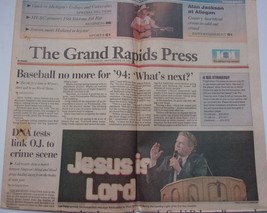 Vintage Grand Rapids Press MI September 1994 Baseball No More World Series - €2,61 EUR