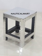 NauticalMart Aluminum Side Table Modern Stool - £397.95 GBP