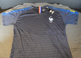 New France National Football Team Soccer Football Gray Blue Fifa Jersey 3XL - £58.26 GBP