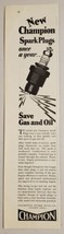 1928 Print Ad New Champion Spark Plugs Once a Year Made in Toledo,Ohio - $11.68