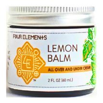 Four Elements 4E Lemon Balm Cream, 2 OZ - All Over and Under Cream - 100% Certif - £19.93 GBP