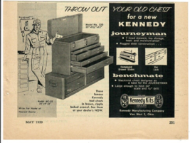 1959 Kennedy Vintage Print Ad Throw Out Your Old Chest For A New Kennedy - $14.45