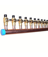 1 1/2" Copper Manifold 3/4" Crimp Fitting (With or W/O Valve) 2 Loops-12 Loops - $50.23 - $520.01