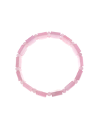 Pretty in Pink Jade Stretch Bracelet Square Beads Beaded - £86.99 GBP