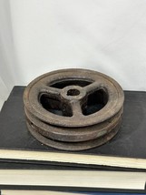Vintage Cast Iron Wheel 6x 1.75” Industrial Cart pulley gear steampunk l... - £20.59 GBP