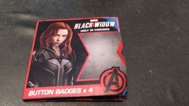 NEW Marvel Black Widow Movie MCU Promotional Button Badges (set of 4) - £8.95 GBP