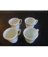 Set Of 4 Pyrex White Brown Crazy Daisy Spring Blossom D-Handle Coffee Mugs - $16.93 CAD