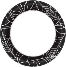 Amscan Halloween~Spider Web Paper Plate~40 Count~6.75&quot; - £13.58 GBP