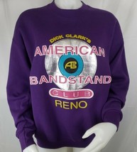 Vtg American Bandstand Sweatshirt Sz L Rock n Roll Club Reno Purple Silver - $566.14 MXN