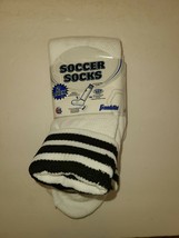Franklin Soccer Socks with Stripes, Fold Over Cuff, Air Cooled Design SI... - £9.45 GBP