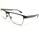 Gucci Eyeglasses Frames GG2205 WWE Black Gray Striped Rectangular 54-16-145 - £135.00 GBP