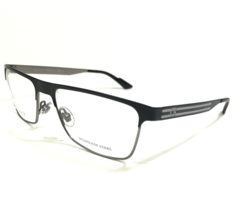 Gucci Eyeglasses Frames GG2205 WWE Black Gray Striped Rectangular 54-16-145 - £132.81 GBP