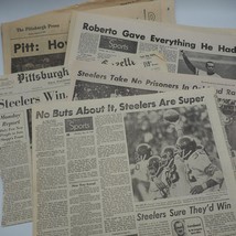 Newspaper Clipping Lot Pittsburgh Press Post Gazette 1970&#39;s Sports Cleme... - £42.45 GBP