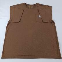 Carhartt K87 B00 Original Fit Men's Brown Cotton T-Shirt Short Sleeve Size XL  image 12