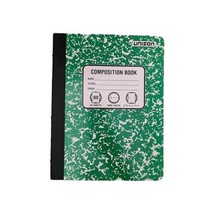 Unison Composition Book Notebook Green 80 Sheets Wide Ruled 9.75&quot; x 7.5&quot; - £5.95 GBP