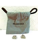 BALENCIAGA BB Silver Crystal Logo Stud Earrings - $247.50