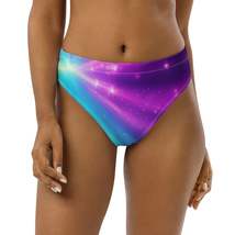 Autumn LeAnn Designs®  | Women&#39;s High-Waisted Bikini Bottoms, Rainbow Sp... - £31.25 GBP