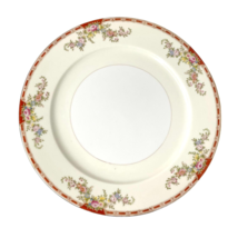 Royal Chester Ogden DINNER PLATE 9.75” Red Pink Floral Gold 1940s Japan - £7.58 GBP