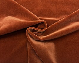 Designer Plush Mohair Harvest Orange Velvet Multipurpose Fabric By Yard 55&quot;W - £56.83 GBP