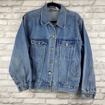 Bill Blass Vintage Womens Blue Long Sleeves Denim Button Up Jean Jacket ... - $30.31