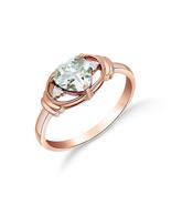 Galaxy Gold GG, 14K Solid Rose Gold, Natural Aquamarine and Diamond Hear... - $767.44