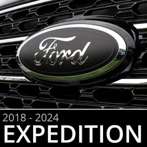 2018-2024 Ford Expedition Matte Black Emblem Overlay Insert Decals (Set of 2) - £18.09 GBP