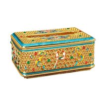 Luxury Palace Style Tissue Box Set  Vintage Ornate Metal Napkin Holder,... - $14,769.24 MXN