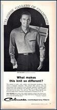1950s Van Heusen Knit Men&#39;s Shirts PRINT AD Sports Announcer Bud Palmer BX2 - $105.61 MXN