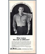 1950s Van Heusen Knit Men&#39;s Shirts PRINT AD Sports Announcer Bud Palmer BX2 - $105.61 MXN