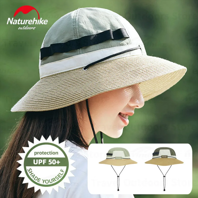 Naturehike Summer Straw Hat Breathable Sun Protection Bucket Hat Outdoor Beach - £24.11 GBP