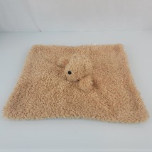 Blankets &amp; Beyond Tan Beige Brown Fuzzy Teddy Bear Plush Security Blanket Lovey - £27.68 GBP