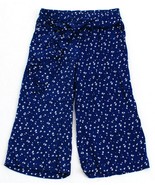 Antibes Blanc Blue with White Stars Wide Leg Cropped Pants Culottes Wome... - £39.90 GBP