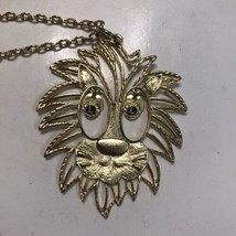 Vintage Lion&#39;s Club Articulated Lion Necklace - $23.36