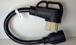 4 Prong 30 to 50 AMP Adapter Generator RV Cord 12&quot; NEMA 14-50P to L14-30R - £13.61 GBP