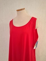 NWT Peter Nygard Women Plus Size 2X Deep Orange Tank Top Blouse Sleevele... - £12.45 GBP