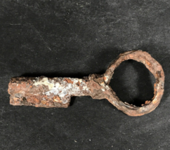 Ancient metal key, collectible rusty crusty architectural locking mechanism - £26.71 GBP