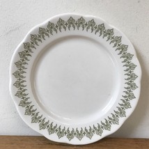 Set Lot 4 Vtg Buffalo China Restaurant Ware Green Pattern Dessert Plates... - £39.33 GBP