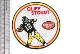 Beer Football Pittsburgh Steelers Cliff Stoudt &amp; Iron City Beer NFL Promo Patch - £7.86 GBP