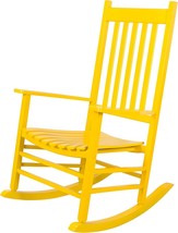 Shine Company Vermont Porch Rocker, High Back Wood Rocking Chair, Lemon - $129.96