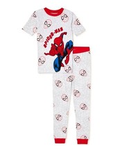 NWT Sz 8 Spiderman Kids Pajama Set Short Sleeve Top Pants Boys Girls - $14.99