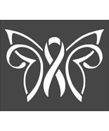 Rubstamper Breast Cancer Butterfly Stencil Reusable Sturdy Flexible Clea... - $14.69